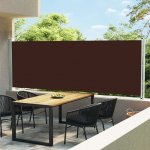 vidaXL Zatahovací boční markýza/zástěna na terasu 160x600 cm hnědá – Sleviste.cz