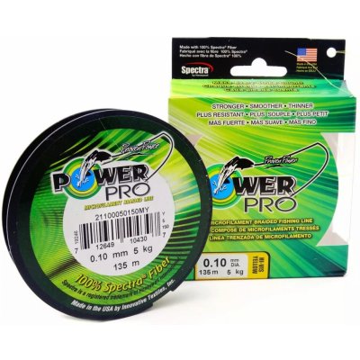 Power Pro šnůra 135m 0,10mm 5kg Moss Green – Zbozi.Blesk.cz