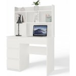 TP Living Psací stůl s nástavbou MIJAS levý matně bílý – Zbozi.Blesk.cz