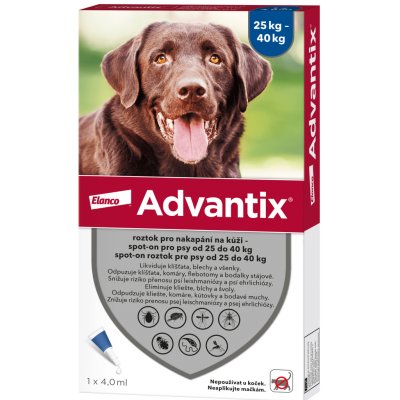 ΩAdvantix spot-on pro psy nad 25 kg 4 ml – Hledejceny.cz