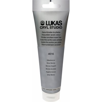 Lukas Cryl Studio Plastic Tube akrylová barva silver bronze 125 ml 1 ks – Hledejceny.cz