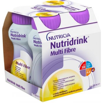 NUTRIDRINK MULTI FIBRE S PŘÍCHUTÍ VANILKOVOU POR SOL 4X200ML