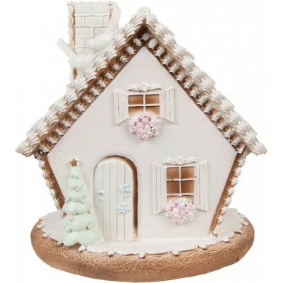 Cukrová perníková chaloupka s Led světýlky Gingerbread House - 17*16*17 cm / 3*AAA - Clayre & Eef – Hledejceny.cz