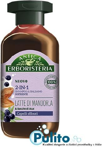 Antica Erboristeria 2-In-1 Latte di Mandorla Bacche di Acai šampon a balzám 225 ml