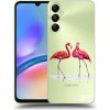 Pouzdro a kryt na mobilní telefon Samsung Picasee silikonové Samsung Galaxy A05s Flamingos couple čiré