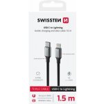 Swissten 71529203 USB-C / Lightning, 1,5m, černý – Hledejceny.cz