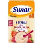 Sunar mléčná kaše 8 cereálií jahoda malina 210 g – Zboží Dáma