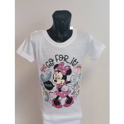 dívčí tričko Minnie Go for It ! bílé