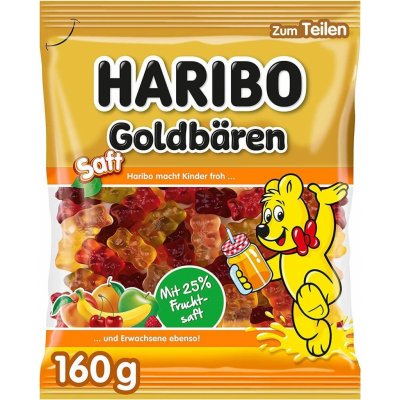 Haribo šťavnatí medvídci Goldbären 160 g – Sleviste.cz