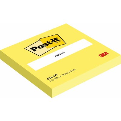 Bloček samolepicí 3M Post-it 654-NY, 76x76 mm, žlutý, 100 lístků – Hledejceny.cz