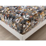 XPOSE Mikroplyš prostěradlo DOGS Exclusive 180x200 – Zboží Dáma