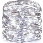 ISO 7267 Světelný řetěz na baterie 100 LED studená bílá 10 m – Hledejceny.cz