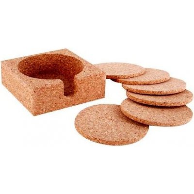 Toro Korkové podtácky 6 ks se stojánkem 11x11x4 cm 012189 – Zboží Mobilmania