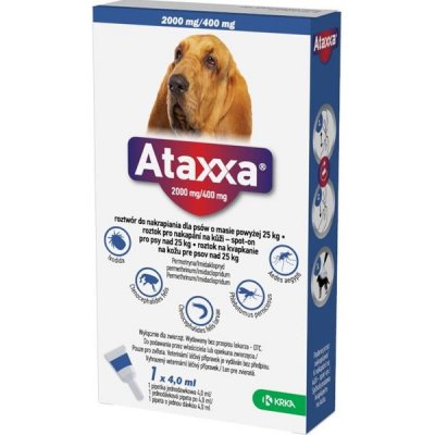 Ataxxa pro psy XL 1x2000mg 400mg tmavě modrá sol 1 x 4.0 mlnad 25 kg – Zboží Mobilmania