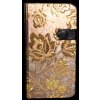Poznámkový blok Ivana Kohoutová zápisník s magnetickým klipem 85 x 160 mm zlaté květy
