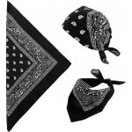 Bavlněný šátek Bandana černý – Zboží Dáma