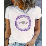 STRIKER Tričko Levandule v kruhu Bílá – Zboží Mobilmania