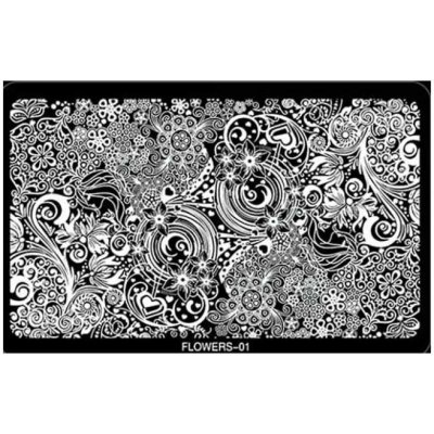 Starnails Razítkovací destička Flowers 01 – Zboží Dáma