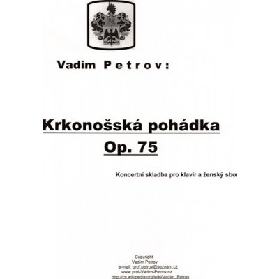 Krkonošská pohádka op. 75 klavír a ženský sbor od Vadima Petrova