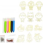 LEAN Toys 27735 Sada na malování 3D Kosmos 6 barev + 12 přívěšků – Hledejceny.cz