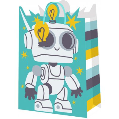 Albi Dárková taška malá - Robot (17,8 × 9,8 × 22,9 cm) – Zboží Živě