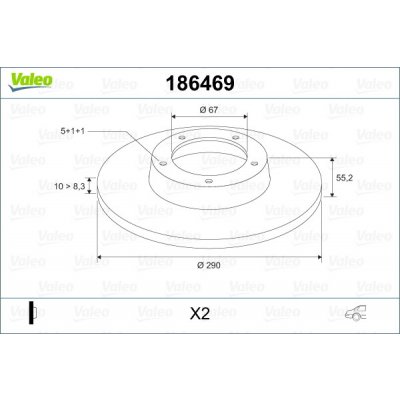 Brzdový kotouč VALEO 186469 – Hledejceny.cz