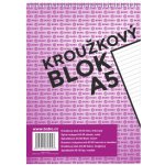BOBO Blok kroužkový, horní vazba, A5 linkovaný 50 listů – Sleviste.cz