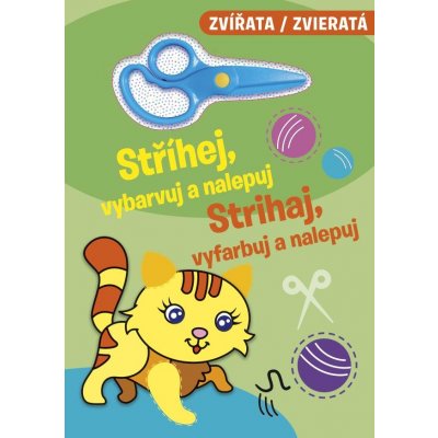 Stříhej, vybarvuj a nalepuj / Strihaj, vyfarbuj a nalepuj - Zvířata / Zvieratá (CZ/SK vydanie) – Hledejceny.cz