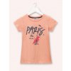 Dětské tričko Winkiki kids Wear dívčí tričko Paris pudrová