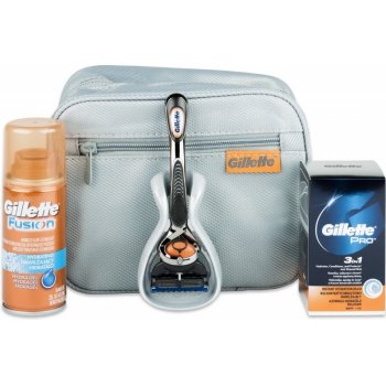 Gillette Fusion Proglide Manual holicí strojek + gel na holení 75 ml dárková sada