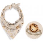 Biante dětský bavlněný šátek Sandra SA-534 Africká zvířátka na obláčcích na šedobéžovém – Zboží Dáma