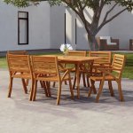 OMAXI 754334 Zahradní stůl 150 x 90 x 75 cm masivní akáciové dřevo – Hledejceny.cz