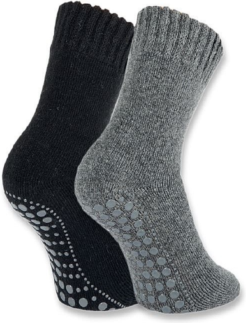 Trendy Socks pánské ABS silné domácí ponožky s ABS chodidlem mix barev TMAVÁ