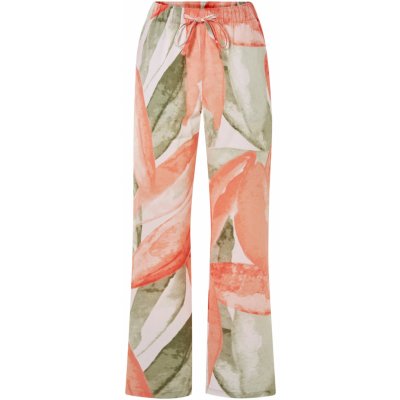 Esmara Dámské kalhoty s podílem lnu korálová/olivová – Zboží Dáma