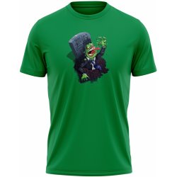 MemeMerch tričko Zombie Pepe kelly green