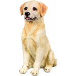 Pes Labrador sedící polyresinový 11x15x20cm – Zboží Dáma
