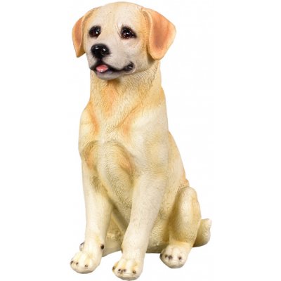 Pes Labrador sedící polyresinový 11x15x20cm – Zboží Dáma