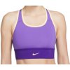 Sportovní podprsenka Nike Dri-Fit Swoosh Long Line psychic purple/electro purple/melon tint