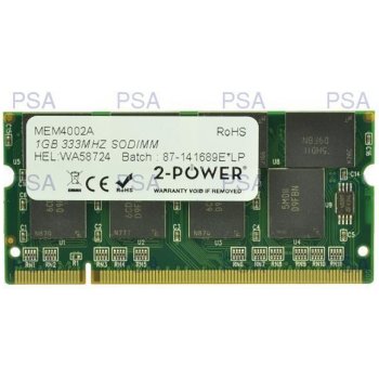 2-Power SODIMM DDR 1GB 333MHz CL2.5 MEM4002A