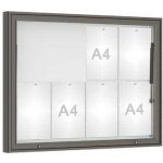 PROCITY Venkovní vitrína model 1000 8 x A4, plexi, šedá PRO | Zboží Auto