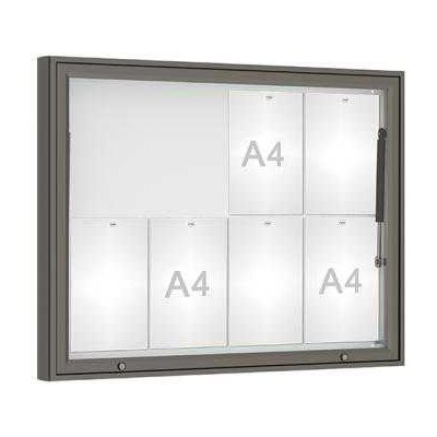 PROCITY Venkovní vitrína model 1000 8 x A4, plexi, šedá PRO | Zboží Auto