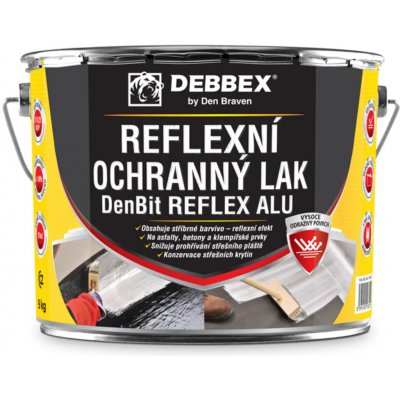Den Braven Reflexní ochranný lak DenBit REFLEX ALU, plechovka 4,5 kg, stříbrný – Hledejceny.cz
