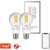 Žárovka Immax NEO Smart sada žárovek filament LED 2xE27 5W teplá studená bílá stmívatelná