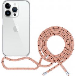 Pouzdro Epico transparentní se šňůrkou iPhone 13 Pro Max - růžové