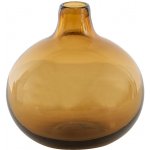 Hnědá skleněná váza s úzkým hrdlem - Ø 11*11 cm - Clayre & Eef – Hledejceny.cz