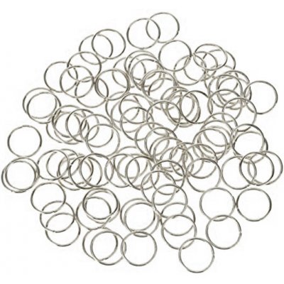 Kroužky do vlasů 14 mm - 10 ks Stříbrný – Zboží Dáma