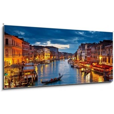 Obraz 1D panorama - 120 x 50 cm - Grand Canal at night, Venice Velký kanál v noci, Benátky – Zboží Mobilmania