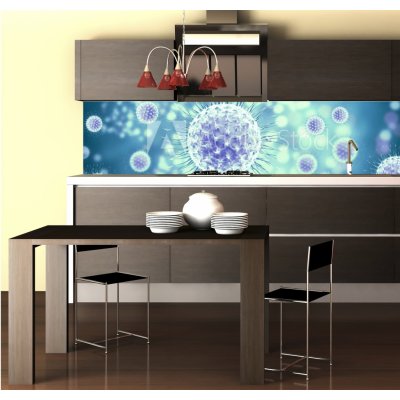 WEBLUX 222938328 Fototapeta do kuchyně fólie 3d rendering virus 3D vykreslování virus bakterie buky rozměry 260 x 60 cm – Zboží Mobilmania