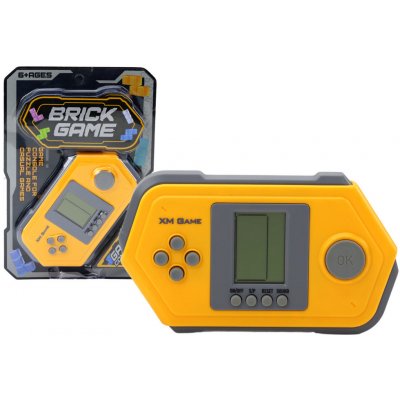 mamido Elektronická herní konzole Tetris Brick Game šedo-žlutá – Zboží Dáma