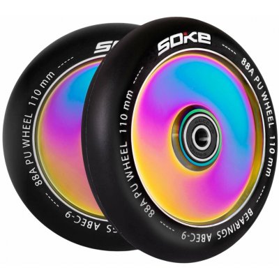 Soke 1668 Kolečka na koloběžku 110 mm plná Rainbow 2 ks – Zboží Dáma